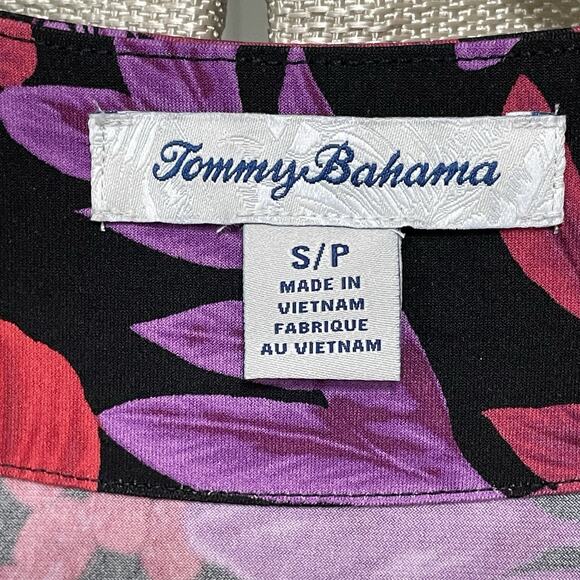 TOMMY BAHAMA Clara Faux Wrap Dress Size S Joyful Jewel Floral Slinky Knit EUC - Picture 8 of 11